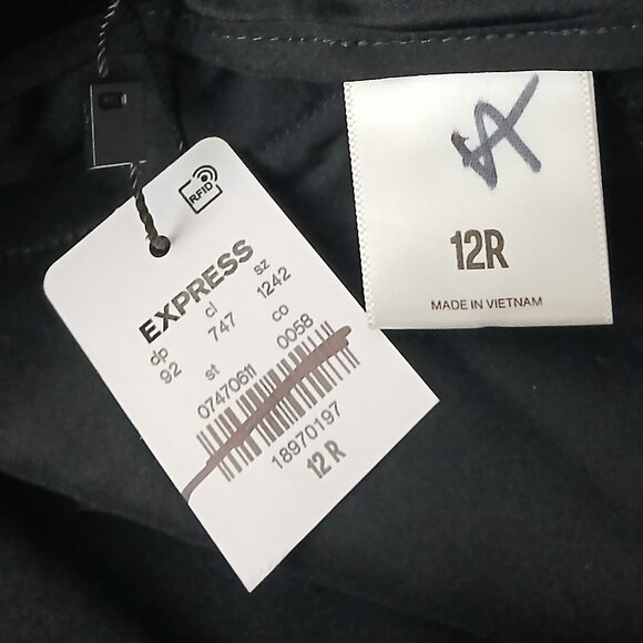 NWT Express Editor Pants 12 Black Twill High Rise Skinny - Picture 8 of 9